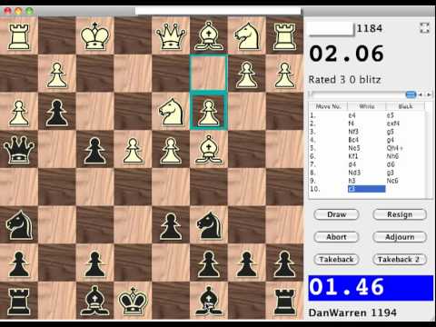 Live Blitz Chess on FICS (King's Gambit)