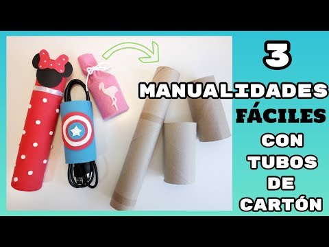 9 Manualidades Faciles Reciclando: 3 DIY con Tubos de Cartón - YouTube