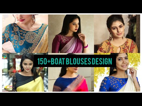 New Model  Boat Neck Blouse Designs/ Boat Neck BlouseCollections For Silk Sarees/BoatBloouse design 
