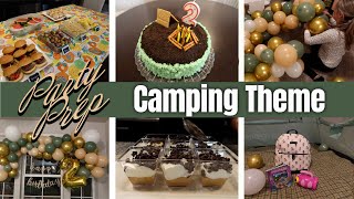 *NEW* PARTY PREP 2ND BIRTHDAY//CAMPING THEME// DIY DECORATE WITH ME 2022