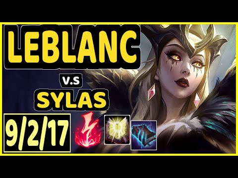 GREVTHAR (LEBLANC) vs SYLAS - 9/2/17 KDA MID GAMEPLAY - BR Ranked GRANDMASTER