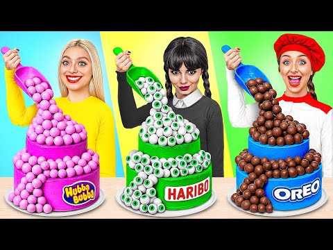 Wednesday vs Grandma Cooking Challenge | Crazy Ideas To Cook by Candy DO