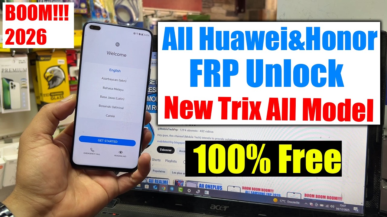 All Honor Frp Bypass, Remove Google Account || FRP Bypass All Huawei 2026