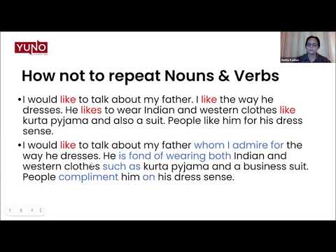 How not to repeat Nouns and Verbs | Yuno Learning