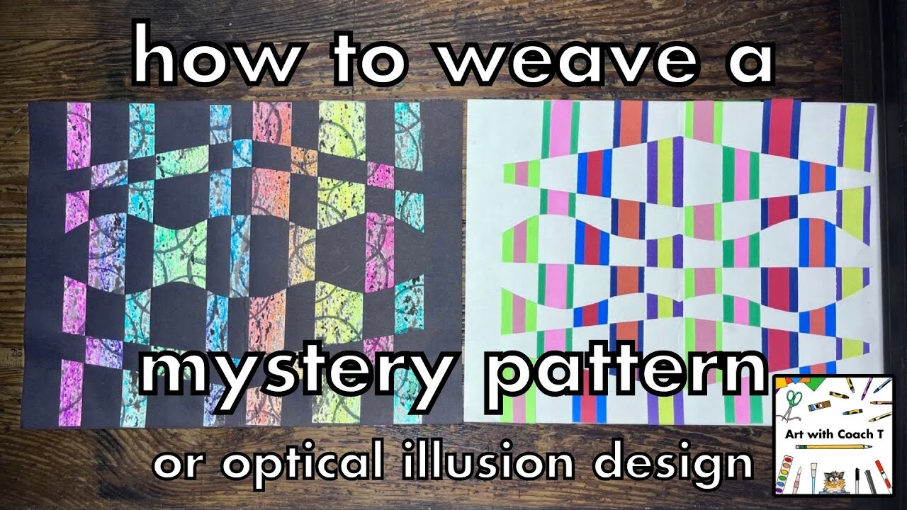 How to Weave an Optical Illusion Design with Paper Step by Step | Art for Kids