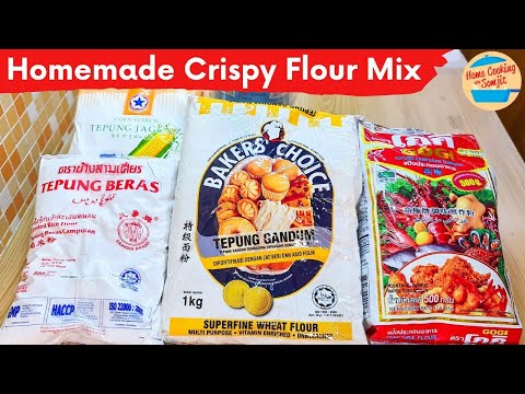 Part of a video titled Homemade Crispy Flour Mix - Substitute for Gogi Tempura Flour