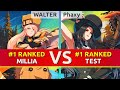 GGST WALTER 1 Ranked Millia Vs Phaxy 1 Ranked Testament High Level Gameplay
