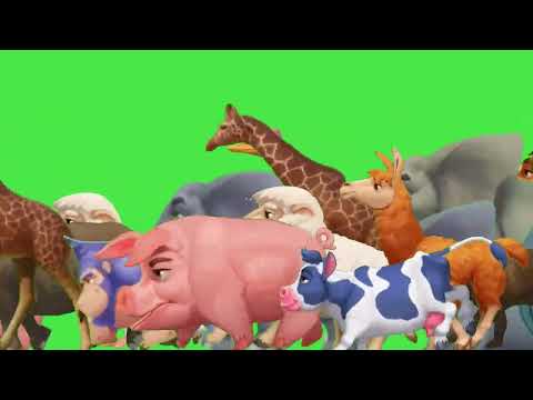 Ostriches and Animals Running Together | Protecting Nature’s Diversity|Animal Stampede green screen 