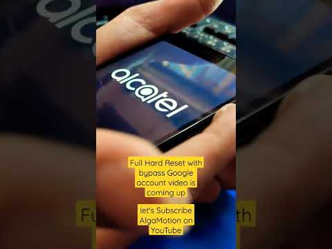 Alcatel phone Hard Reset with bypass Google account