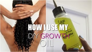 How I use my DIY GROWTH OIL On My Natural Hair (ALL HAIR TYPES)
