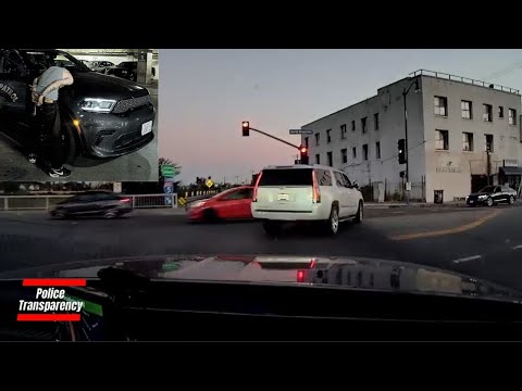 Cadillac Escalade Tries to Outrun a CHP Stealth Dodge Durango In Los Angeles California