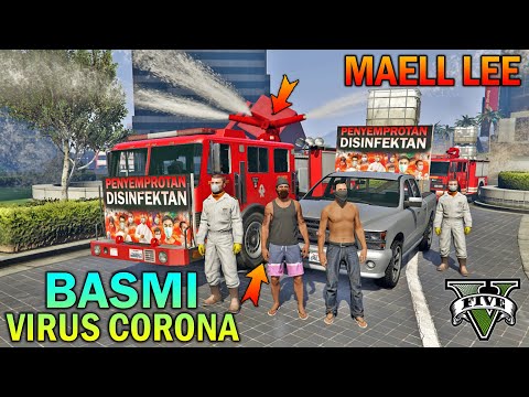 PREMAN TERKUAT SEMPROTKAN DISINFEKTAN - GTA 5 YOUTUBER KOCAK PARODY #DIRUMAHAJA