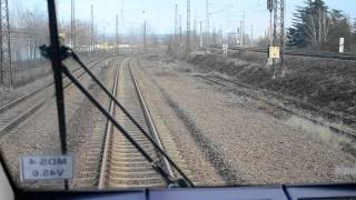 preview picture of video 'Führerstandsmitfahrt von Halle (Saale) nach Leipzig Hbf Tief'