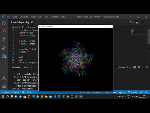 Python Turtle Graphics 12 Cool Shape Drawing Python Turtle Video