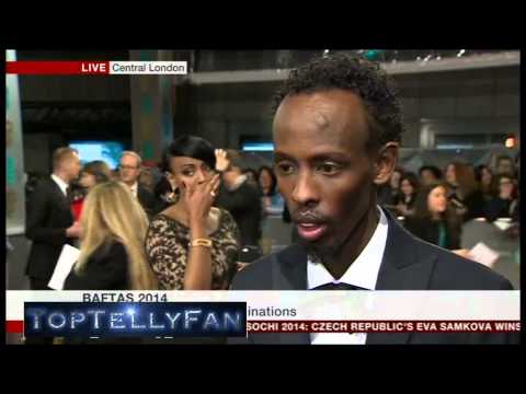 Barkhad Abdi (Captain Phillips) - BAFTA 2014 red carpet interview (BBC News, 16.2.14)