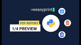 Weasyprint Build Beautiful PDF Report 1/3 - Preview