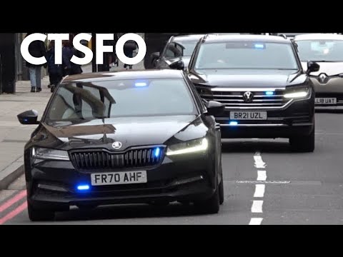 **COUNTER TERRORISM** Metropolitan Police CT convoy responding through London while on an operation