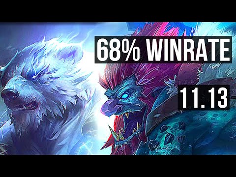 VOLIBEAR vs TRUNDLE (JUNGLE) | 5/0/5, 68% winrate | EUW Diamond | v11.13