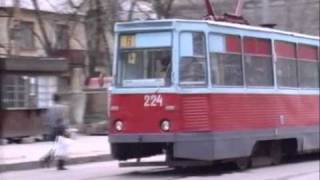 preview picture of video 'MAKIYIVKA UKRAINE TRAMS TROLLEYBUSES MARCH 1995'