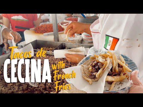 Cecina Tacos with French Fries