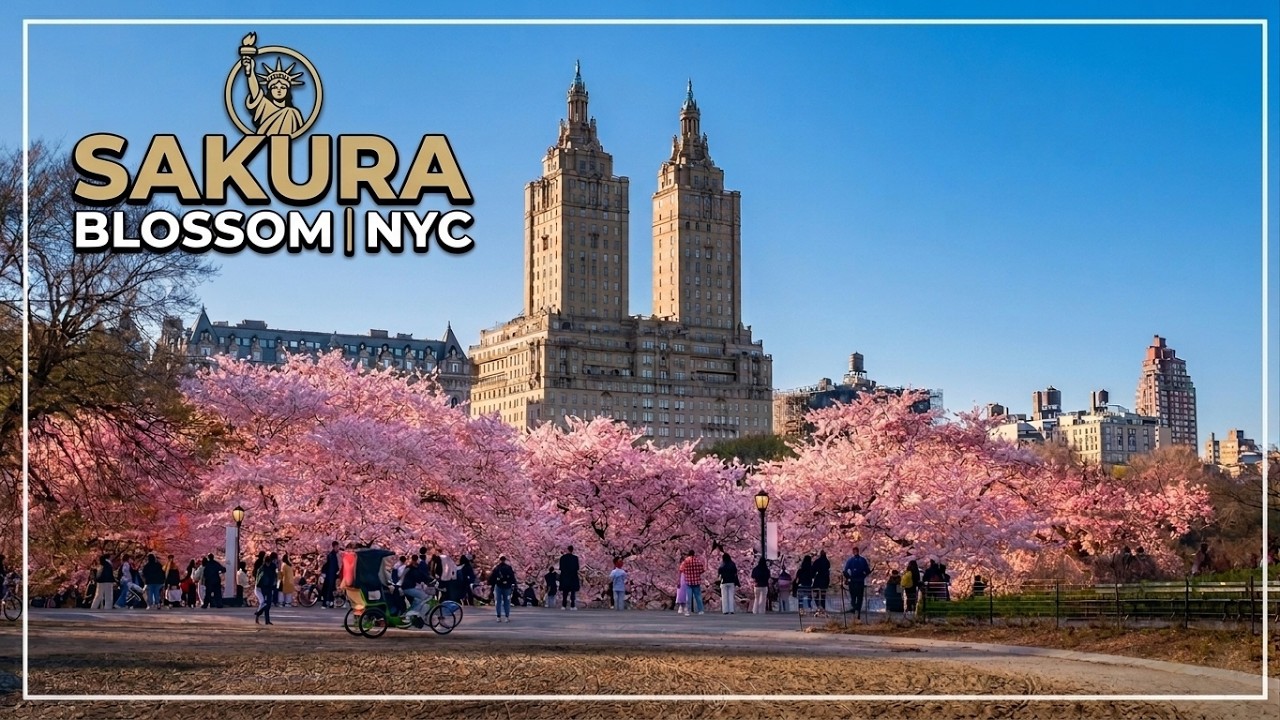 New York Cherry Blossom in Central Park in 4k | April Flâneur 2025