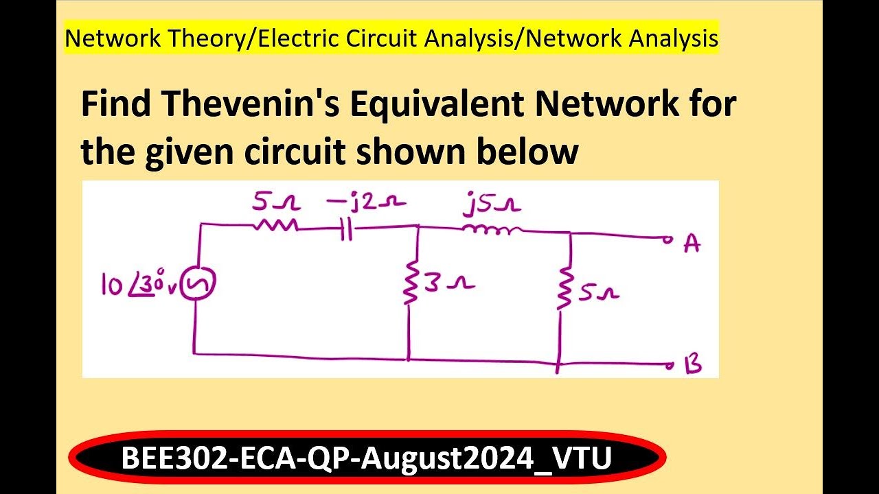 Find Thevenin's Equivalent Network for the given circuit shown below