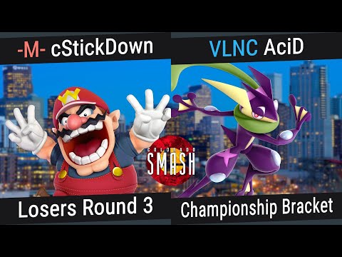 CO Smash Q4 Finals - -M- | cStickDown (Wario) vs VLNC | AciD (Greninja, Kazuya) - Championship - LR3
