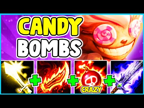 *NEW SKIN* SUGAR RUSH ZIGGS SPOTLIGHT FULL AP ONHIT ATTACK SPEED BUILD ADC League Of Legends S10