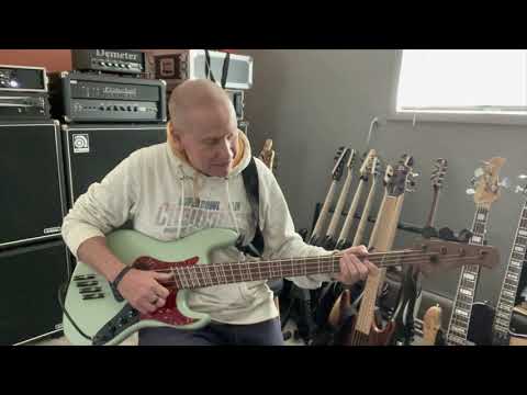 S Martyn JB Fanned 4-String Bass (2022) - Light Green