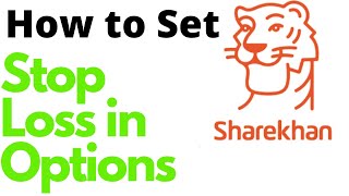 Stop-Loss in Options , How To Set Stop Loss In Options Sharekhan Mobile application  #stoploss