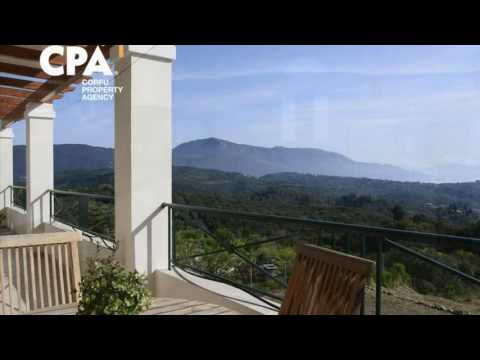 Sea view villa for sale, with guest apartment in Poulades, central Corfu-CPA 3696