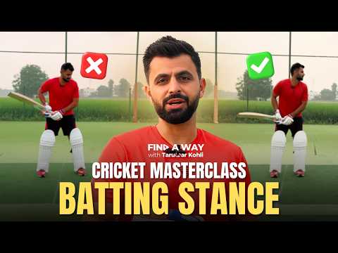 Batting Stance Tips for Beginners 🏏 | Cricket Masterclass | Find a Way with Taruwar Kohli