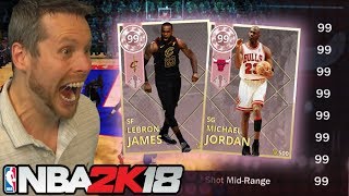 99 RATING on EVERYTHING! MAXED OUT LEBRON & JORDAN! NBA 2K18