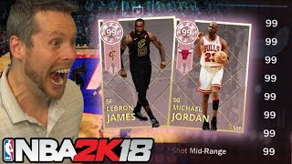 99 RATING on EVERYTHING! MAXED OUT LEBRON &amp; JORDAN! NBA 2K18