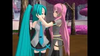 MMD luka x miku kiss