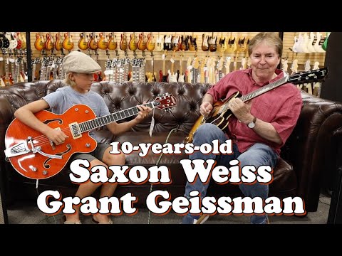 10-years-old Saxon Weiss and Grant Geissman