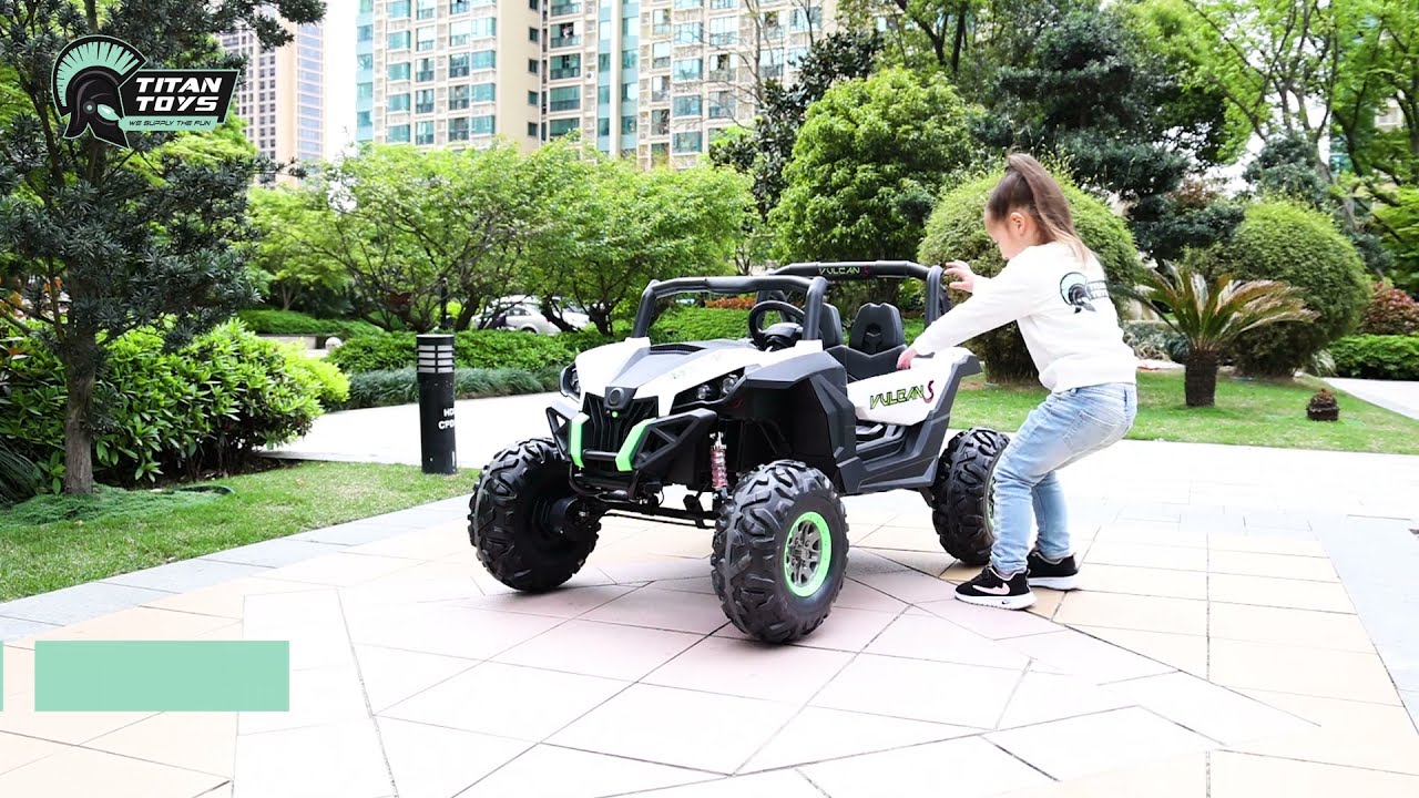 24v Vulcan S Kids Electric Ride On 4x4 Off Road Buggy Car UTV -2 seater Jeep With RC Parent Remote