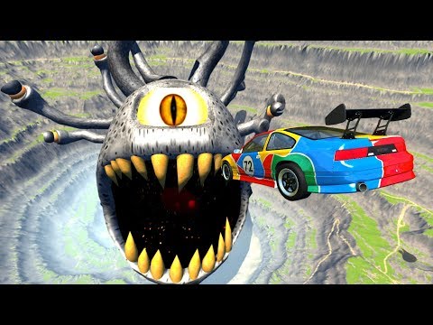 Canyon Jump With Beholder - BeamNG drive