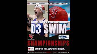 2026 PIAA District 3 Swimming Championships Day 1 2a + 3A Boys and Girls