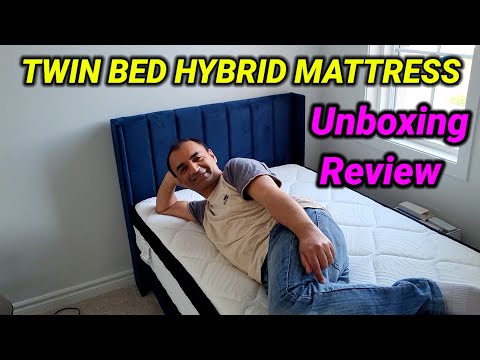 TWIN BED HYBRID MATTRESS, Unboxing. Review 