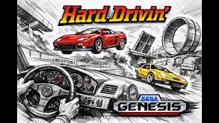 Hard Drivin' - Sega Genesis (Gameplay)