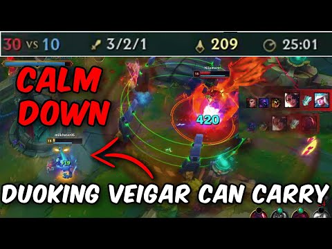 DUOKING1 INSANE VEIGAR CARRY IN 1K LP CHALLENGER *WHO LET HIM COOK??*