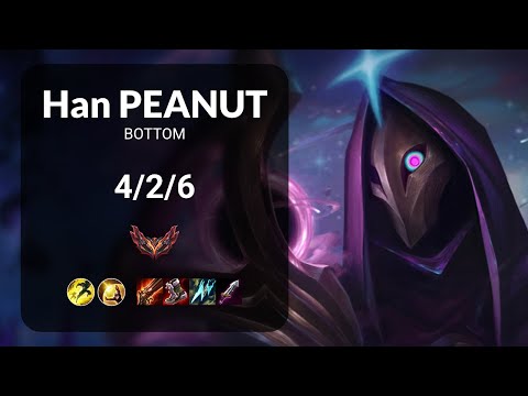 Han Peanut Jhin vs Miss Fortune BOTTOM - KR GRANDMASTER Patch 14.16