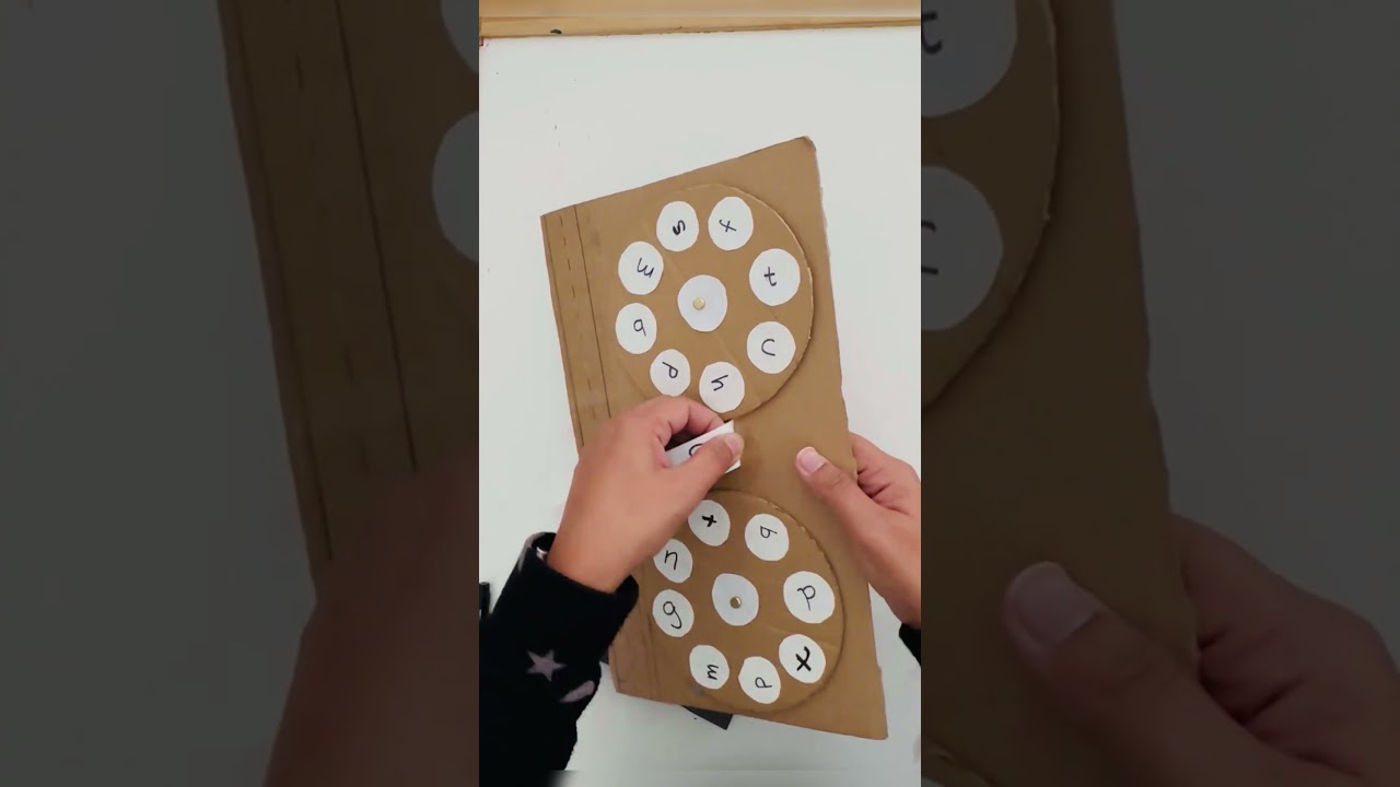 CVC Word Spinner #homeschoolmom #diy #ytshorts #phonics #englishlearning #handsonlearning