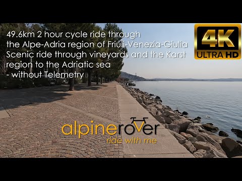 49.6km 2 hour ride from Gorizia/Nova Gorica to Trieste - without overlay
