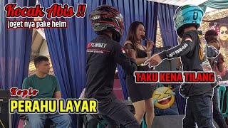 Download lagu TERBARU ‼️ Joget Lucu Pake Helm ||  Perahu Layar - Biduan Cantik mp3