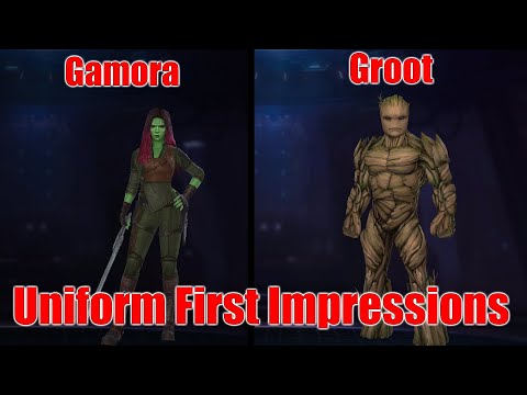 Gamora & Groot GOG 3 Uniform First Impressions! (Marvel Future Fight)