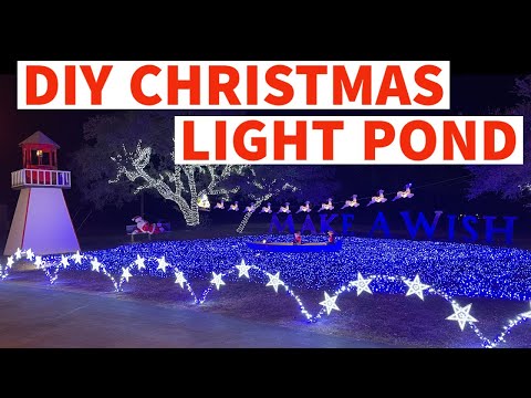 Part of a video titled How to make a pond out of Christmas Lights! - YouTube