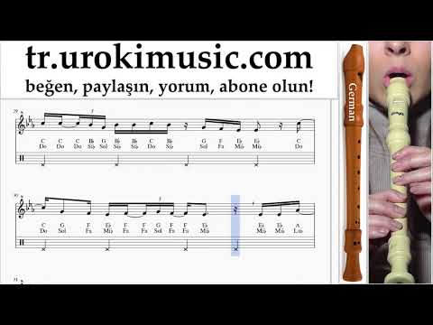 Blok flüt dersleri (G.) Martin Garrix feat Khalid - Ocean Notalar Eğitim um-i723