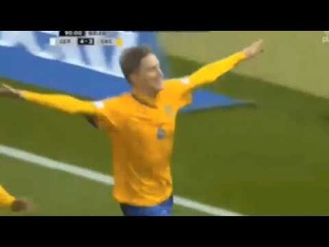 Rasmus Elm amazing GOAL for Sweden vs Germany 4-4